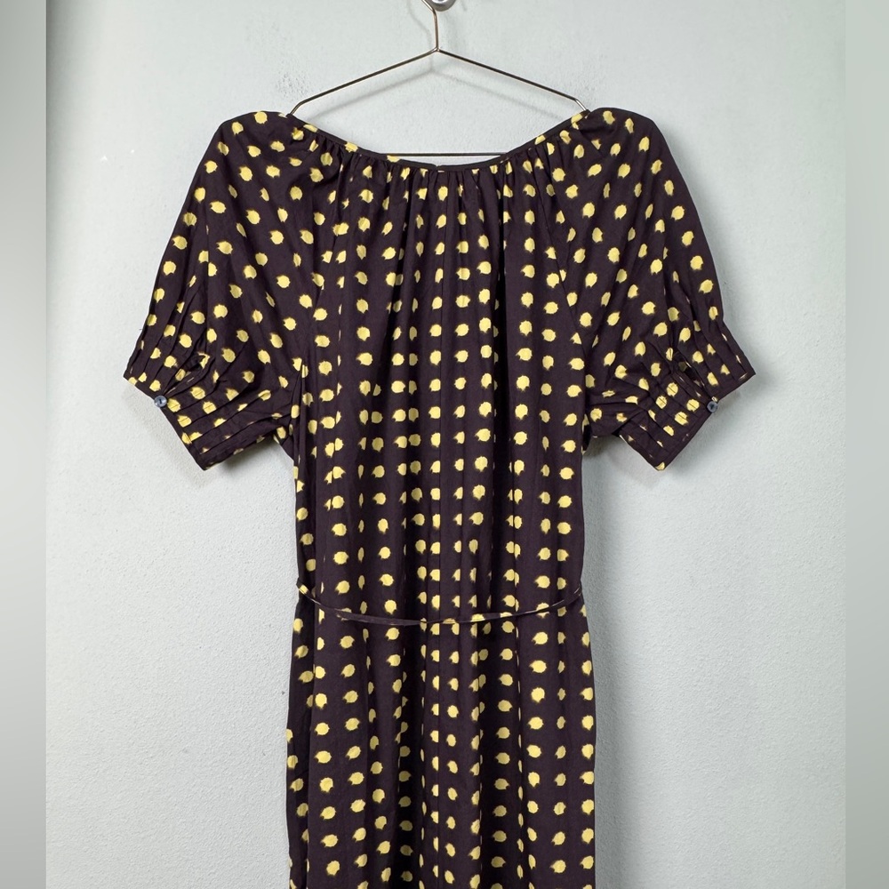 NWT J. Crew Button-up Midi‎ Dress in Dot Cotton Poplin Size Medium Polka Dot - Picture 9 of 16